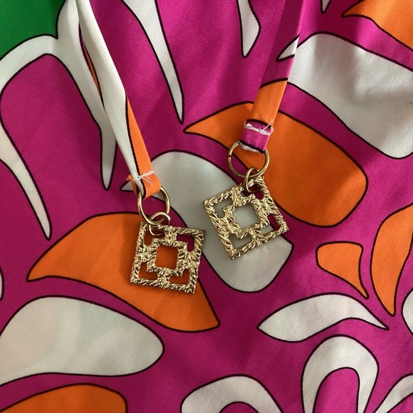 Trina Turk Tamarindo Beach Dress Cover Up Halter Top Med - Picture 9 of 10